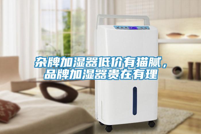 雜牌加濕器低價有貓膩，品牌加濕器貴在有理