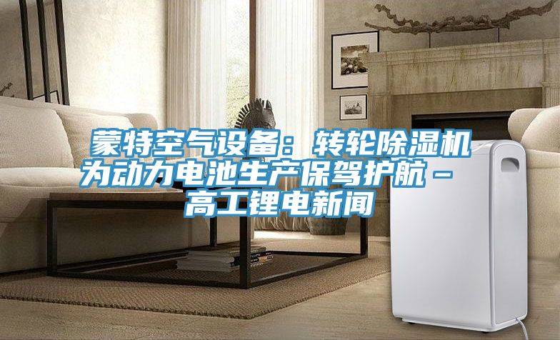 蒙特空氣設備：轉輪蘑菇视频网站為動力電池生產保駕護航– 高工鋰電新聞